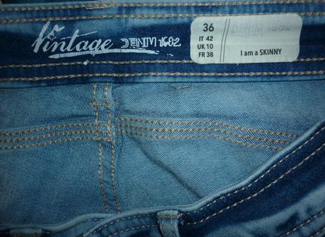 Dámské capri džínové kalhoty vintage denim, s