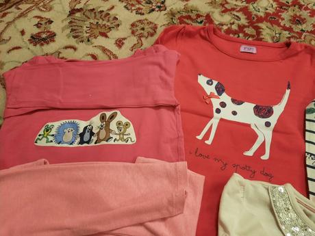 7x tričko s dlouhým rukávem, h&m,98