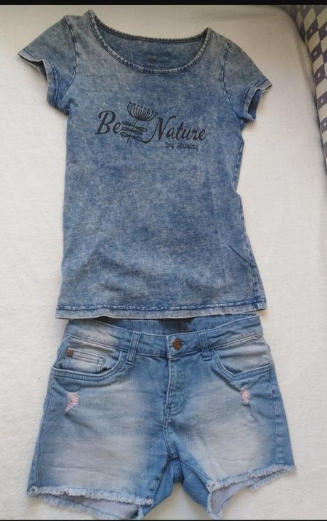 Džínové kraťasy nebo dlouhé 152, kik,152