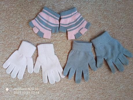Rukavice 3ks vel "4-6let", 