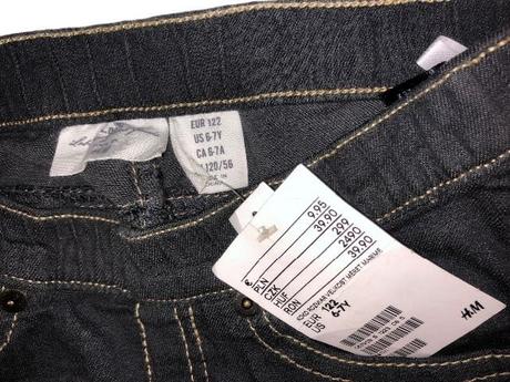 Dívčí letní capri džínové kalhoty (kraťasy), 6y, h&m,116