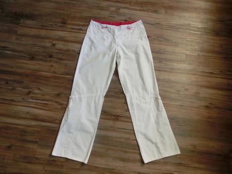 Bílé dlouhé sportovní kalhoty rvc sportwear outdoo, s