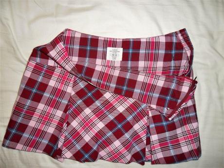 Kárková skládaná sukně krátká, h&m,xs