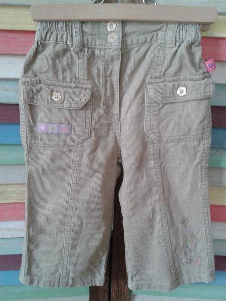 Kalhoty, mančestráky dívčí vel. 80, 80