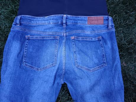 Těhotenské trhané/drbané rifleh&m slimboyfriend 38, h&m,38