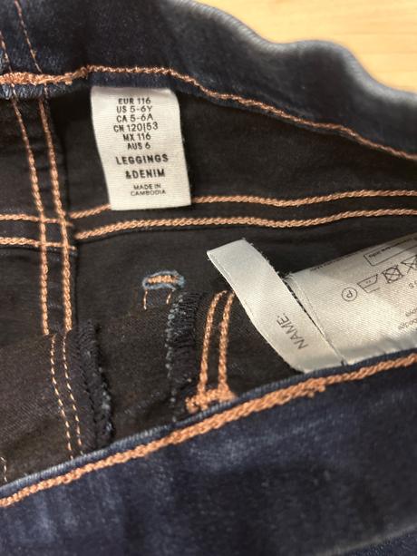 Riflové džeginy, h&m,116