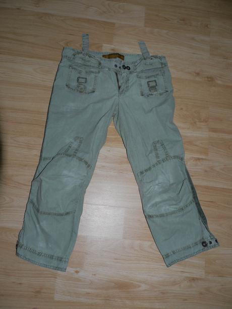 3/4 kalhoty letni khaki fishbone, fishbone,34