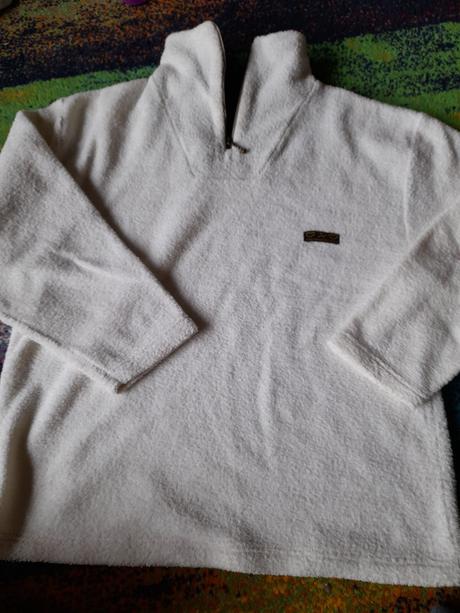 Bílo modrá velká mikina unisex vel. 140, 140