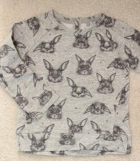 Op790. tenčí mikina s králíky 5-6 let, next,116