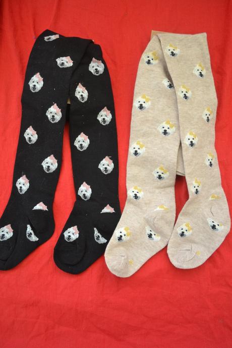 2x punčocháče s pejsky 86-98, 86 / 92 / 98