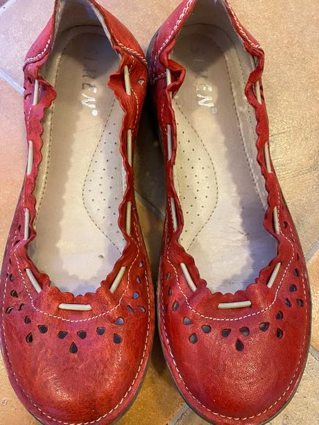 Dámské kožené baleríny - simen, 38