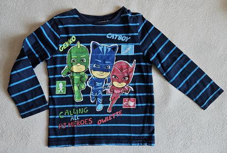 6x tričko - halloween, tlapková patrola, pj masks, 110