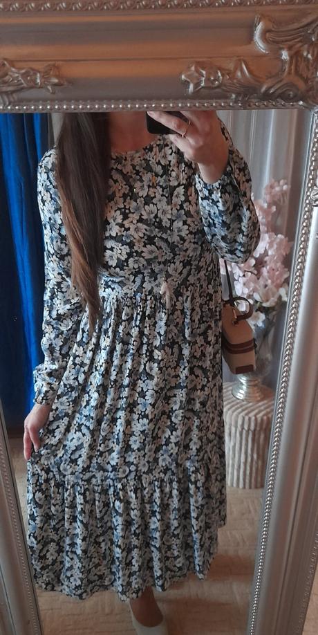 Clockhouse květované viskózové dlouhé šaty, clockhouse,38