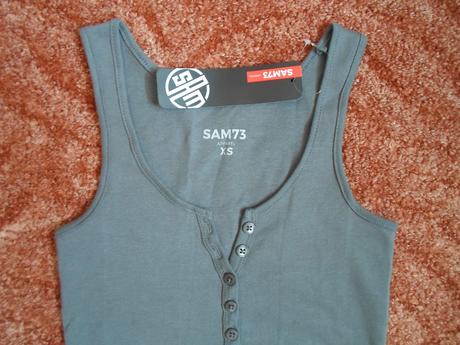 Šedé tričko triko tílko top, sam73,s