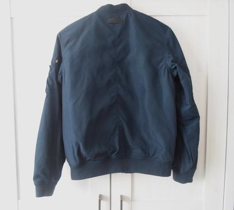 Modrá bunda bundička bombr, h&m,152
