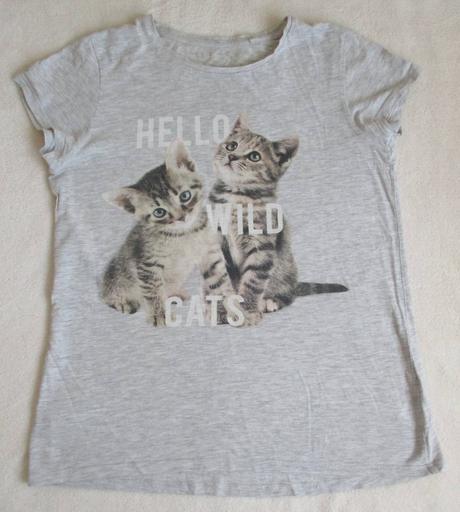 Dívčí trička s kočkami 158 164 set 3ks, 158