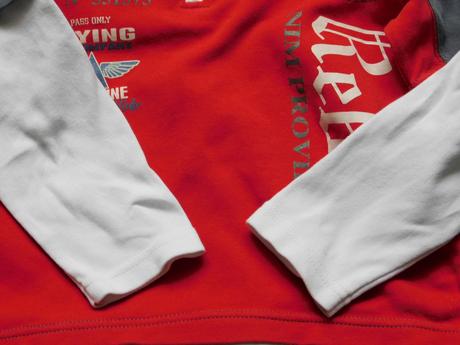 Slabounká bavlněná mikina s límečkem, 128