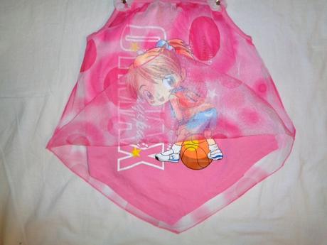 Luxusní růžový top s holčičkou, 140