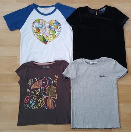 Dívčí trička 4 ks vel. 134, marks & spencer,134