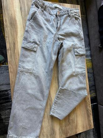 Cargo džíny rovného střihu berschka, 40