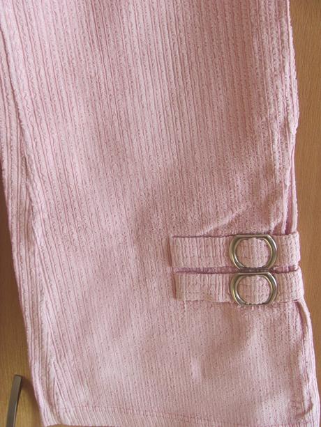 Světle růžové manšestrové kalhoty, 158