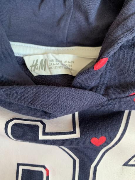 Mikinové šaty h&m vel. 122/128, h&m,122
