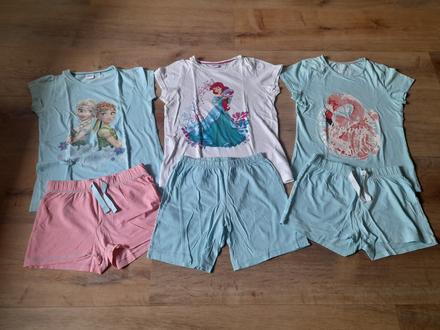 3 x letní pyžamo krátké, disney, peppers, 134/1401, disney,140