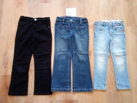 3 x rifle / džíny, vel 110/116,caa, dopodopo, girl, c&a,110