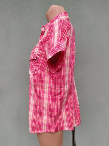Růžová káro košile casual wear - vel.40/42, 42