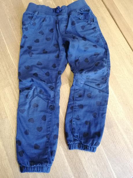 Podšité srdíčkové kalhoty, h&m,116