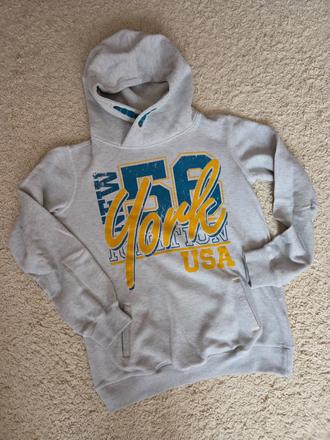 Šedá mikina s kapucí 158/164, chapter young,158