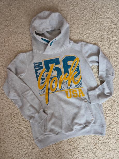 Šedá mikina s kapucí 158/164, chapter young,158