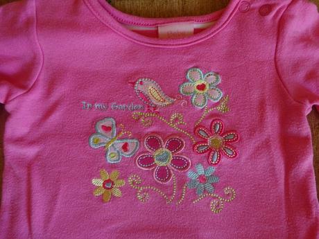 Body dl.r. růžové s kytičkami, vel. 68, 68