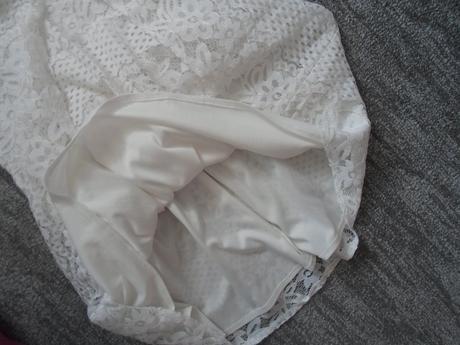 Bílé krajkové šaty šatičky, f&f,158