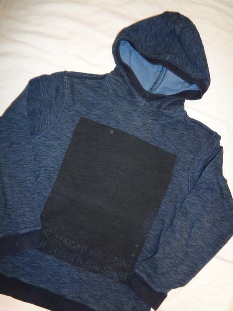 Super tmavěmodrá melírovaná mikina, s.oliver,164