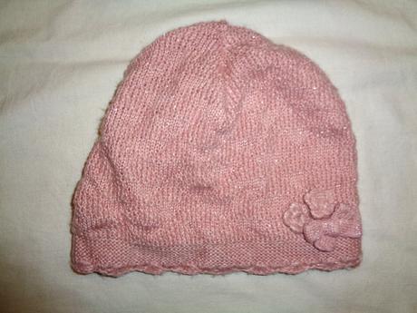 Krásná růžovostříbrná čepice s podšívkou, next,104