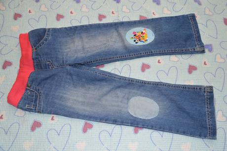 Široké pohodlné džíny, rifle, v pase na gumu, f&f,122