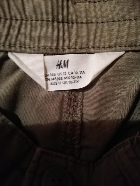 Kalhoty dívčí, plátěné, vel. 140/146 (10-11 let), h&m,140