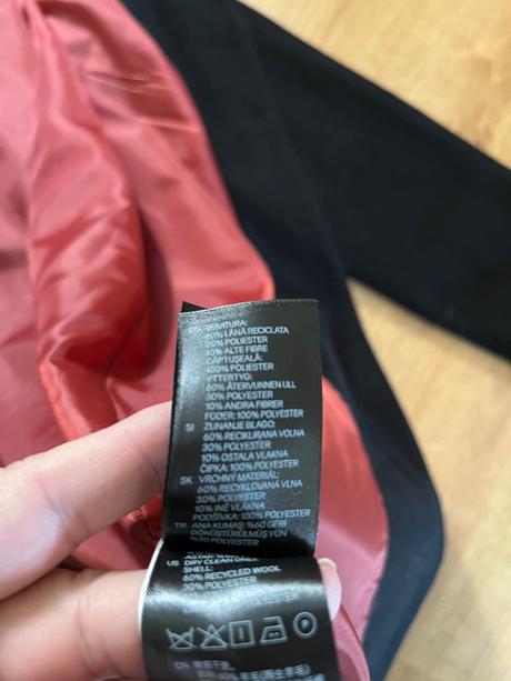 Pěkný vlněný kabátek hm, h&m,36