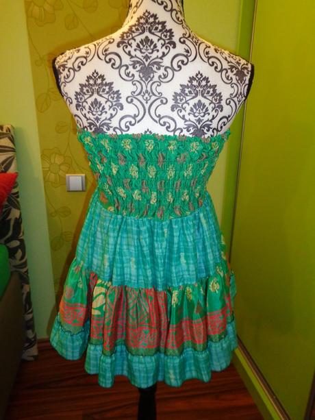 Super letní zelené minišaty 164/170, 164