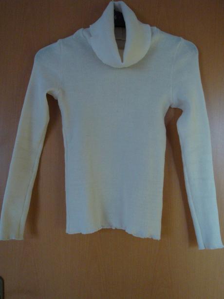 Svetr s rolákem - bílý, vel. l, l