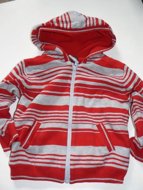 Nádherná červená mikina podšitá fleece, next,98