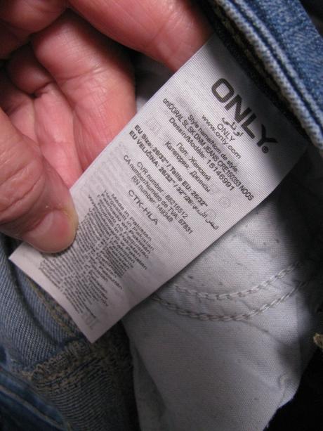 Elastické džíny, skiny, only, kratší sed, only,32