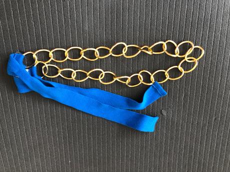 Modre saty uplet s paskem melrose 34, 34