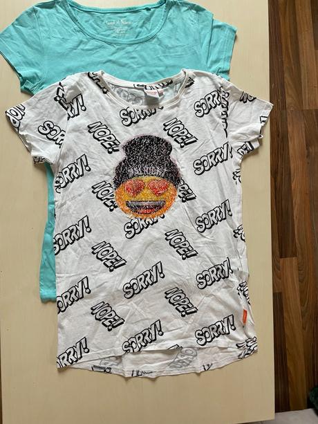 Modré a nope triko s měnícím obrázkem, vel 170/176, 170