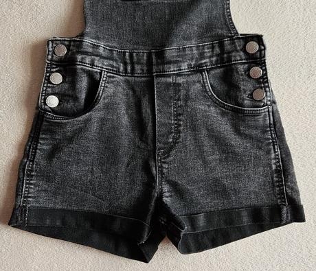 Dívčí džínové kraťasy s laclem, lacláče, 152, h&m, h&m,152