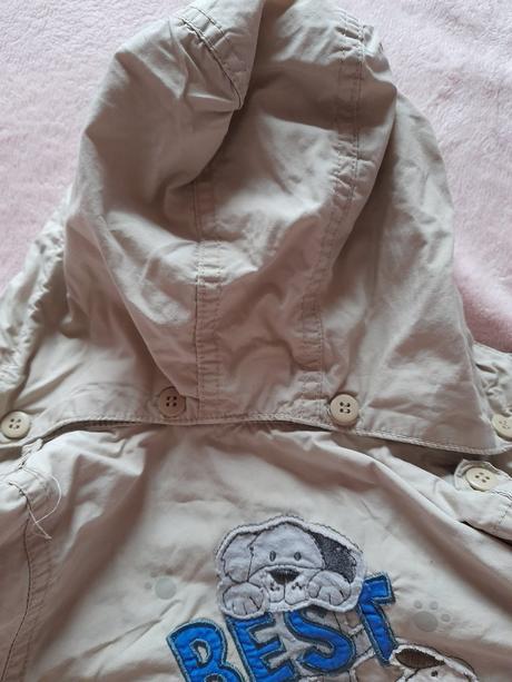 Béžová bunda slabší přechofová bambini s pejsky, bambini,74