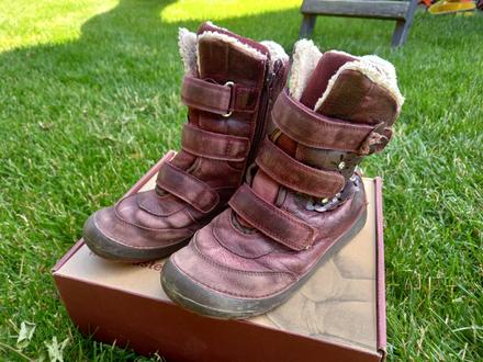 Kožené velmi teplé kozačky, stélka 21 cm, d.d.step,33