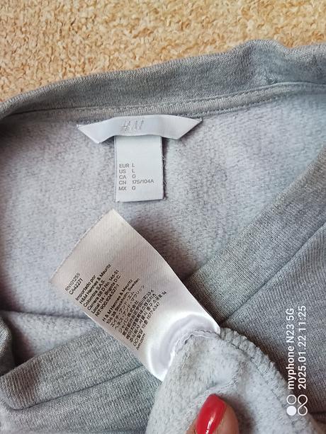 Mikina s řetízky zn."h&m" vel."l" i větší, h&m,l