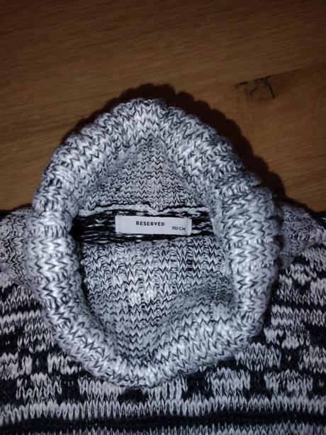 Dětský žakárový svetr s rolákem 152 reserved, reserved,152